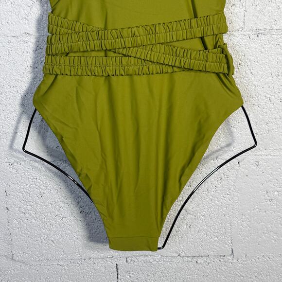 Andrea Iyamah Women's Anti Belted One-Piece in Wasabi Small $214 - Picture 6 of 14